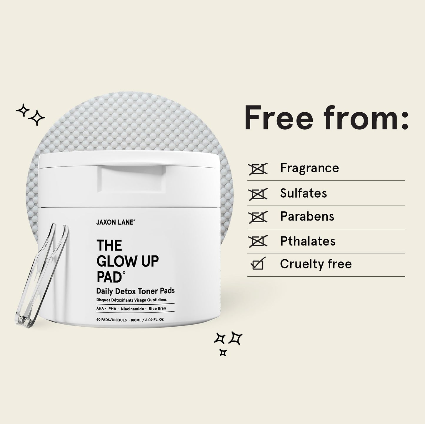 Glow Up Korean Toner Pads for Men - 60 Exfoliating Face Pads with AHA PHA Niacinamide, Rice Extract, for Acne, Dark Spot, Pores, Oil Control Beauty & Personal Care JAXON LANE
