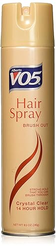 Alberto VO5 Crystal Clear Brush Out Hair Spray - Volumizing Hair Spray for Styling - Frizz and Humidity Control - Clear Spray Formula - 8.5 oz Beauty & Personal Care Alberto VO5