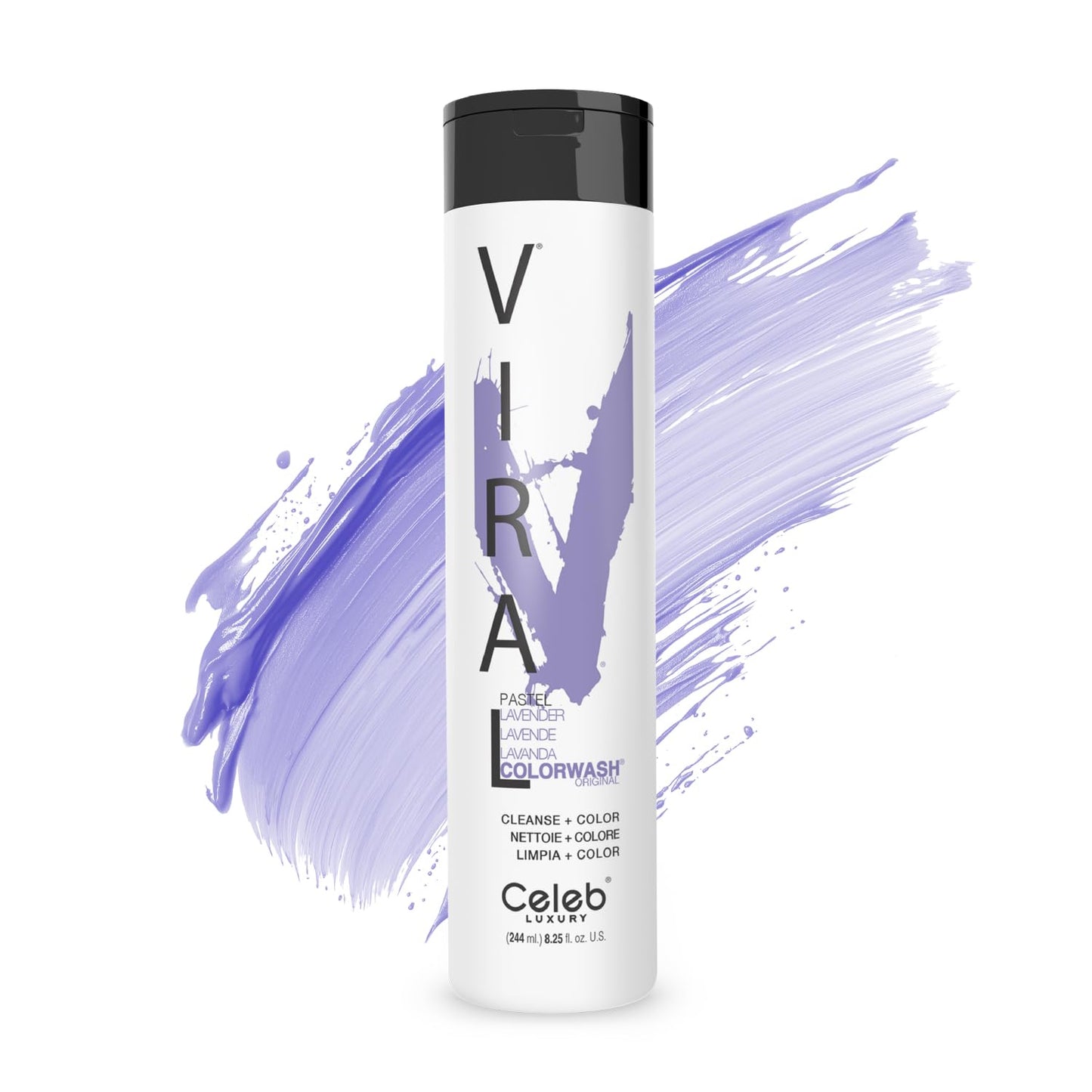 Celeb Luxury Viral Colorwash, Professional Semi-Permanent Hair Color Depositing Shampoo, Pastel Lavender, 8.25 Fl Oz (Pack of 1) Beauty & Personal Care Celeb Luxury