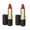 Revlon Super Lustrous Lipstick with Vitamin E and Avocado Oil, Cream Lipstick in Red, 725 Love that Red, 0.15 oz (Pack of 2) Beauty & Personal Care REVLON
