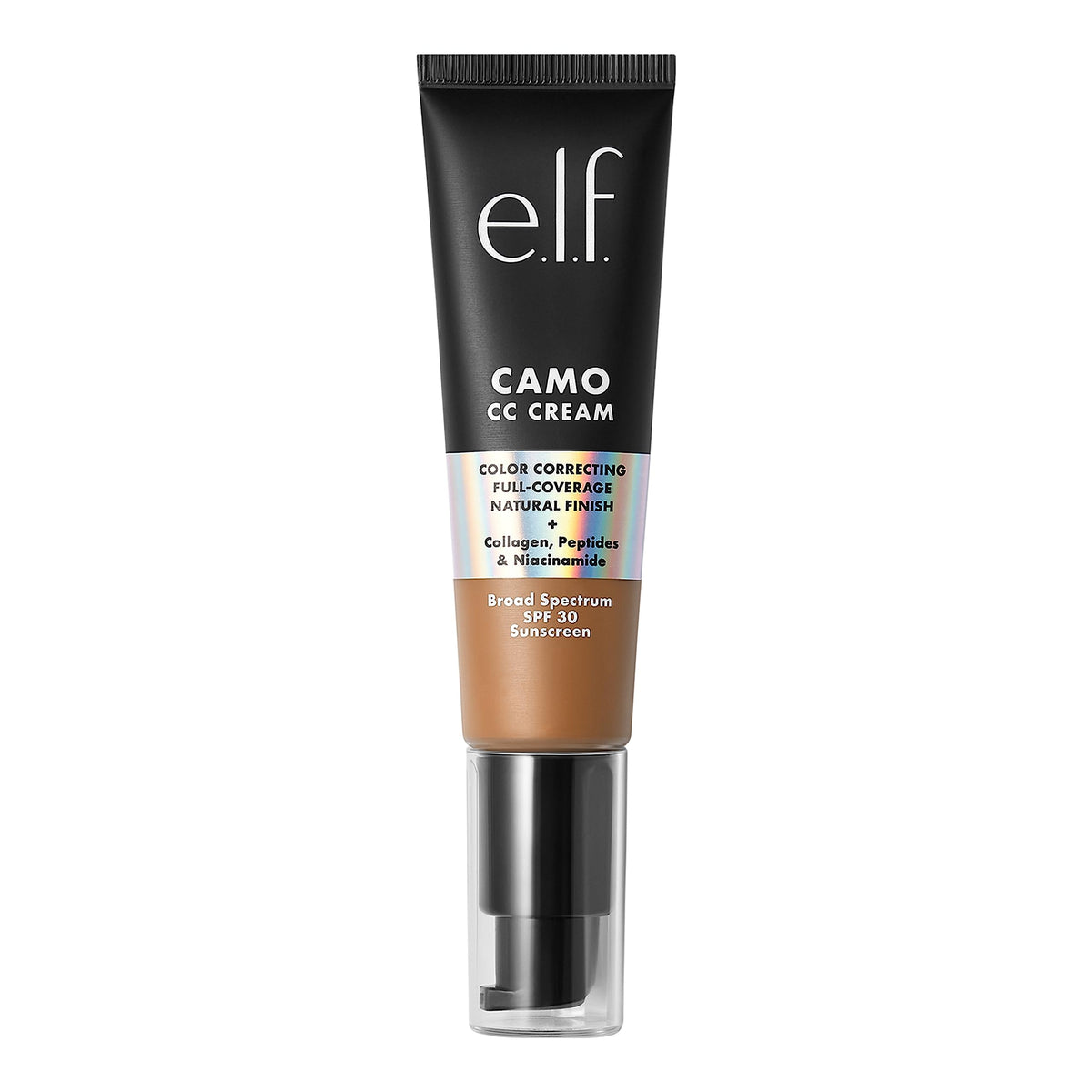 e.l.f. Camo CC Cream, Color Correcting Medium-To-Full Coverage Foundation with SPF 30, Deep 510 C, 1.05 Oz (30g) Beauty & Personal Care e.l.f.