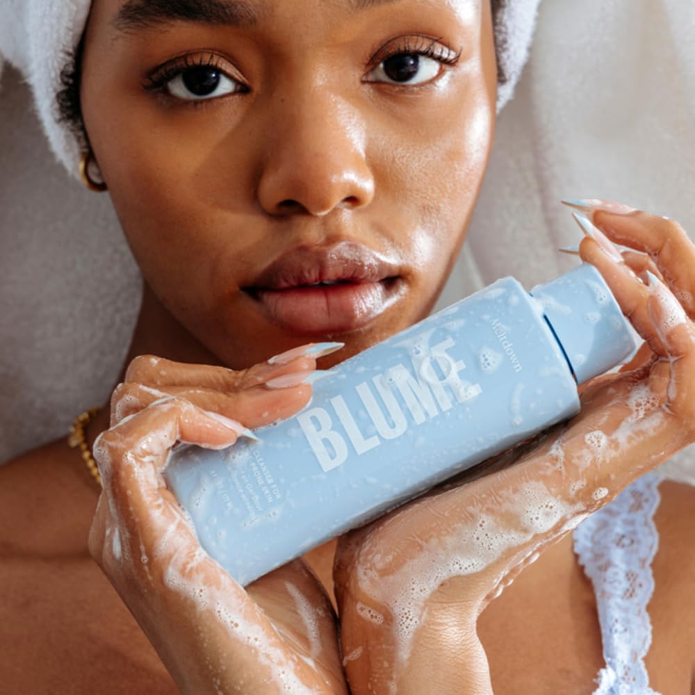 Blume Meltdown Salicylic Acid Cleanser - Balancing Gel Face Wash for Oily Skin - Hydrating Facial Cleanser with Glycerin & Ceramides - Non-Stripping Beauty & Personal Care Blume