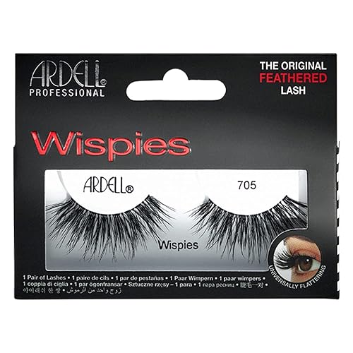 Ardell Wispies False Lashes 705 - Full Volume False Eyelashes, Long & Fluffy Lashes for Natural Look, 1 Pair Beauty & Personal Care Ardell