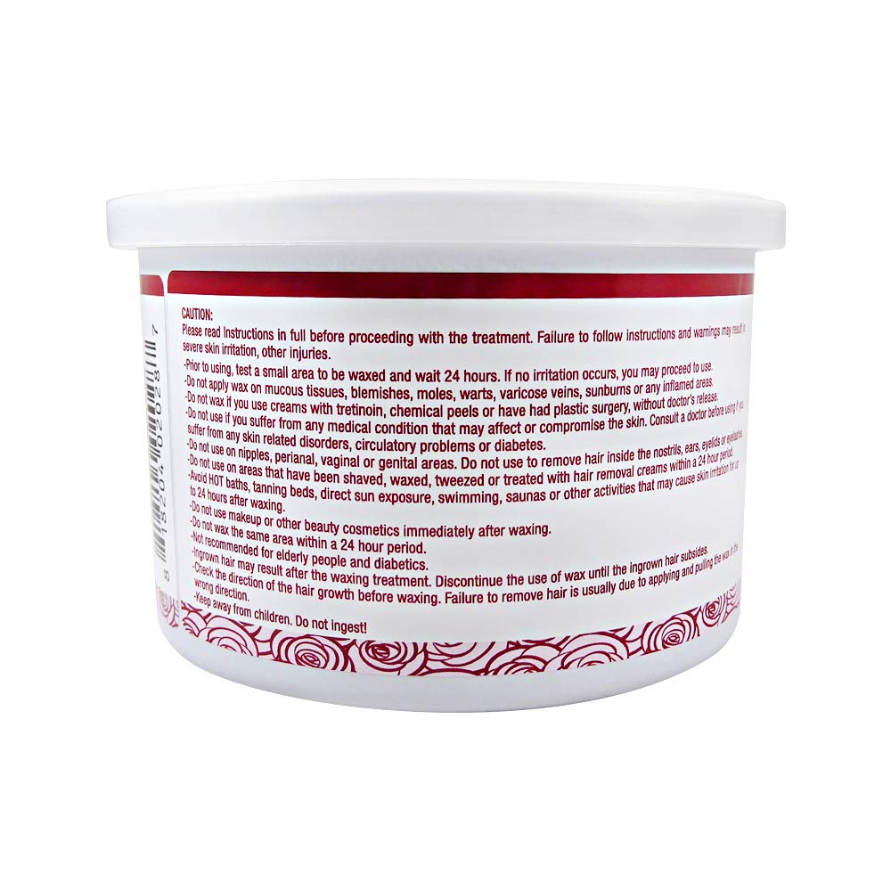 Waxness Creamy Soft Wax Tin Rose 14 oz (400 g) - Professional Strip Wax with Creamy Formula for Face & Body, Ideal for Coarse Hair - Made in Italy Beauty and Personal Care Waxness