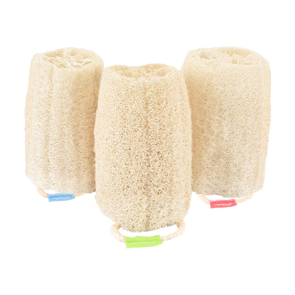 Natural Loofah Sponge - Exfoliating Body Scrubber for Shower Scrubbing, Organic Luffa Sponges, Egyptian Real Loofa, Bath Shower Puff for Bathing, Spa Beauty & Personal Care wokelai