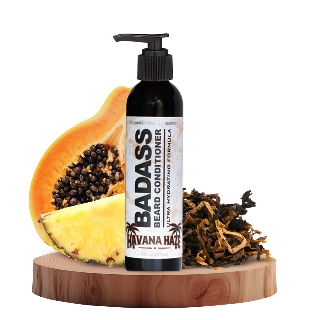 Badass Beard Care Beard Conditioner - HAVANA HAZE, 8oz - Made of Natural Ingredients for A Healthy, Soft, & Itch Free Beard and Mustache Beauty and Personal Care Badass Beard Care