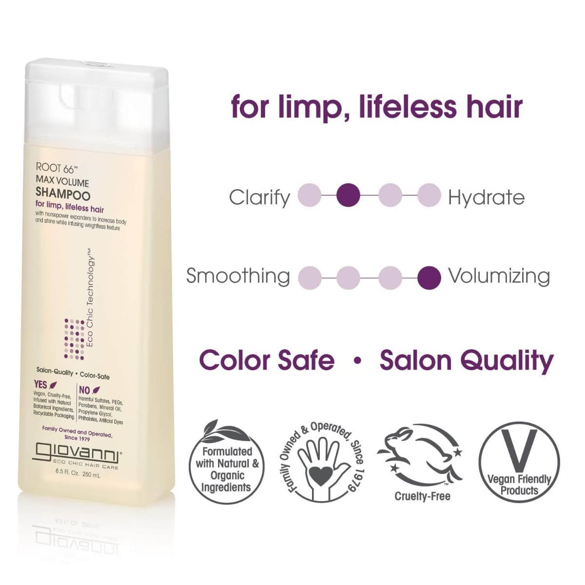 SHAMPOO ROOT 66 MAX VOLUME Beauty & Personal Care GIOVANNI
