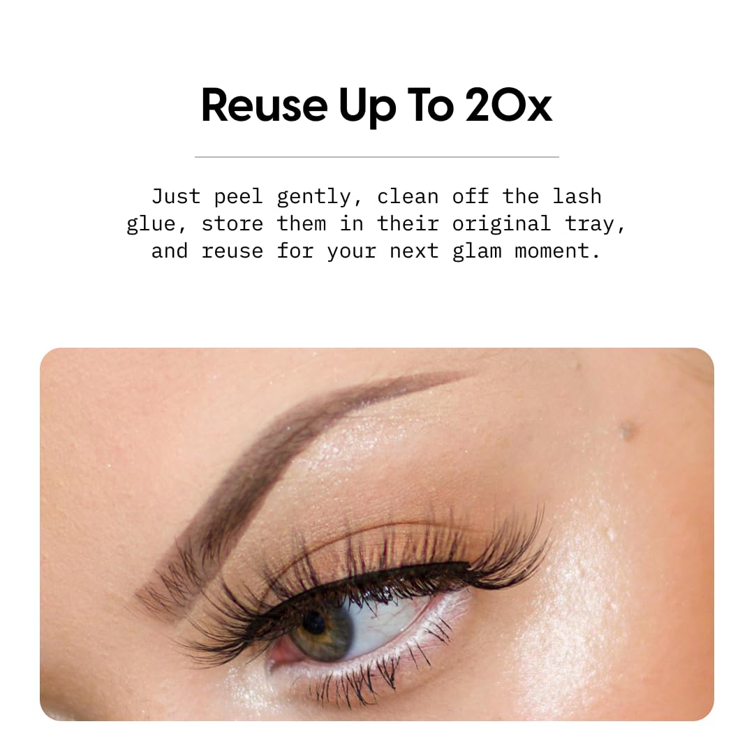 KARA BEAUTY Fabulashes Glam 3D Faux Mink Strip Lashes - Full Volume, Fluffy, Wispy Lash Strips - Reusable Fake Eyelashes with Soft Flexible Band Beauty & Personal Care Kara Beauty