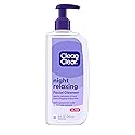 Clean & Clear Night Relaxing Deep Cleaning Oil-Free Night Face Wash, Foaming Facial Cleanser with Hyaluronic Acid & Sea Kelp Extract Gently Removes Beauty & Personal Care Clean & Clear