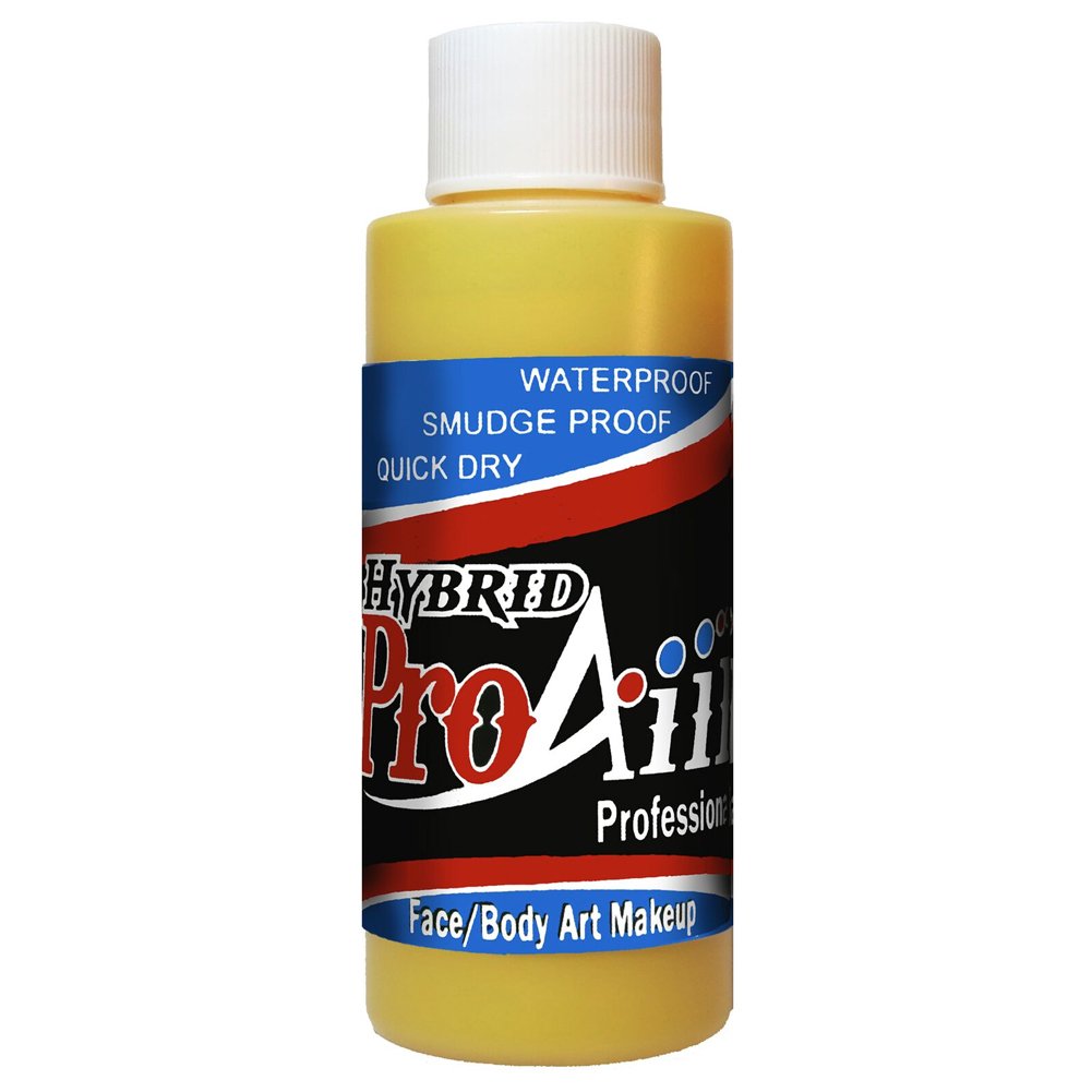 ProAiir Face and Body Painting Makeup - 2oz (60ml) Yellow Beauty & Personal Care ShowOffs Body Art