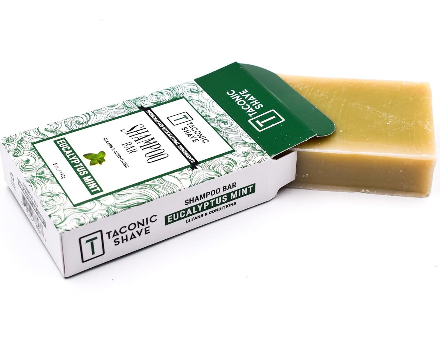 Taconic Shave, Natural Eucalyptus Mint Hair Shampoo Bar - Handcrafted in the USA - 5.0 oz.- Leaves hair Clean, Soft and Conditioned. Beauty & Personal Care Taconic Shave