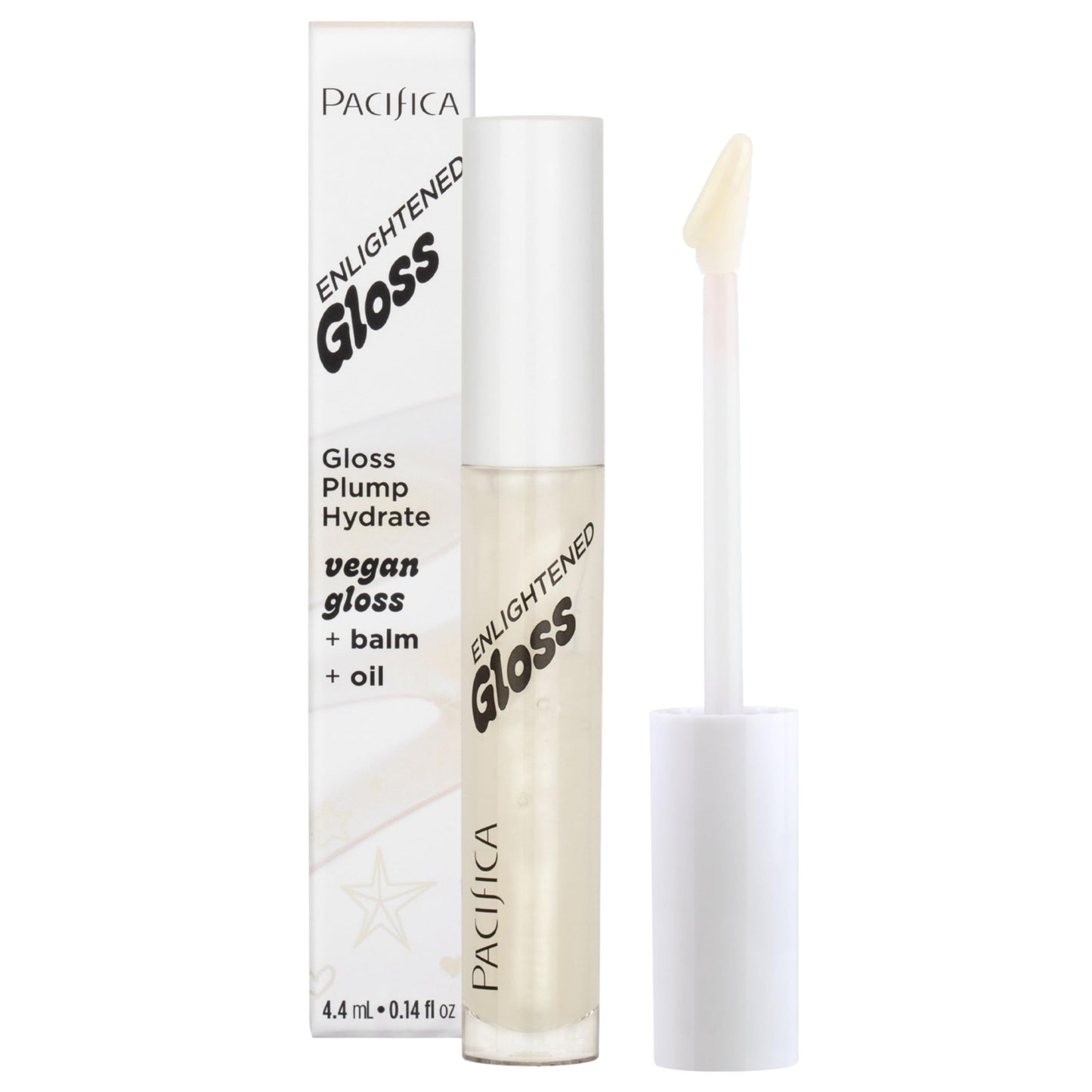 Pacifica Plumping Lip Gloss - Sugar Cake Flavored Shimmering Gold Hydrating Lip Oil Balm, No Tingle Lip Plumper with Shea Butter, Non-Sticky High Beauty & Personal Care Pacifica