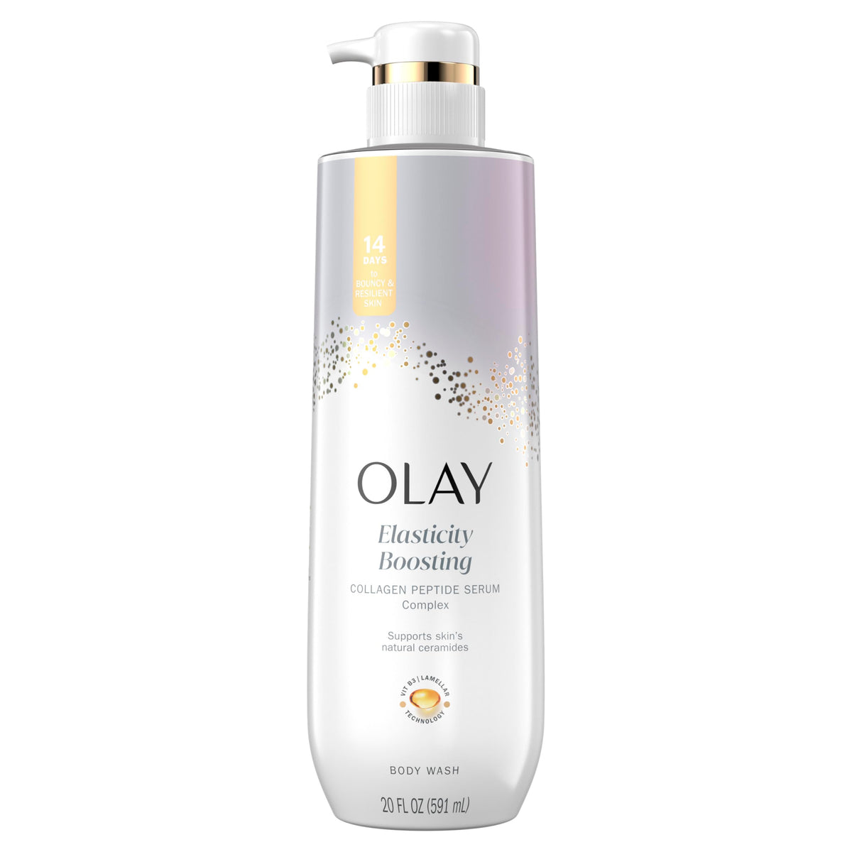 Olay Body Wash for Women, Elasticity Boosting, Collagen Peptide Serum Complex, Renews Moisture, Free of Parabens & Phthalates, Vitamin B3 Lameller Beauty & Personal Care Olay