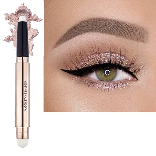 LGSZGDCN Eyeshadow stick Glitter Primer Palette Metallic Matte Shimmer Cream Eye Shadow Pencil Crayon Smooth Long Lasting Waterproof Highlighter Beauty & Personal Care LGSZGDCN