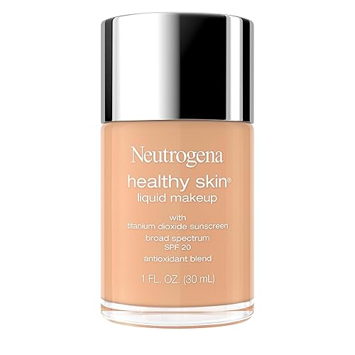 Neutrogena Healthy Skin Liquid Foundation Makeup Broad Spectrum SPF 20 Sunscreen, Medium Coverage, Vit B5, Antioxidants, All Day Wear, Classic Nude Beauty & Personal Care Neutrogena