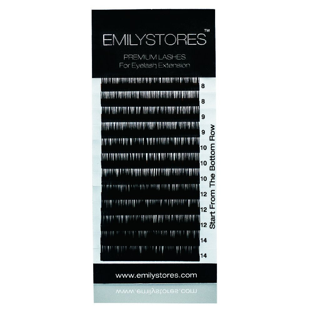 EMILYSTORES Lash Extensions 0.25mm Thickness B Curl Length Mixed 8-14mm Sizes Volume Individual Eyelashes For Eyelash Extensions (0.25,B,Mixed 8-14mm) Beauty & Personal Care EMILYSTORES