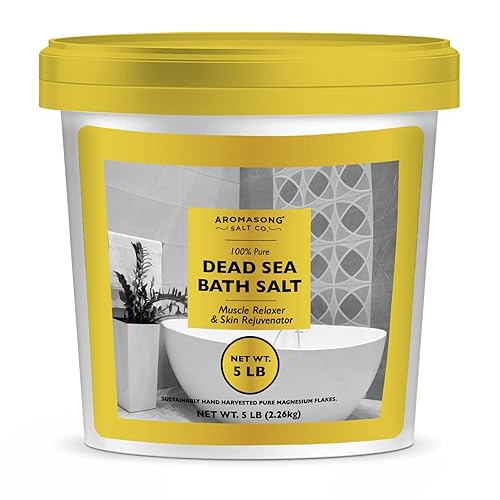 Aromasong Dead Sea Salts for Soaking - 5 Lb. Fine Grain Bath Salt Soak in Bucket Beauty & Personal Care Aromasong