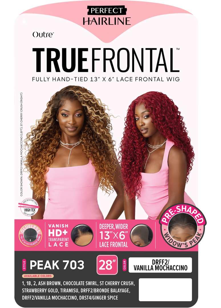 Outre Lace Front Wig - Perfect Hair Line 13X6 - True Frontal - Peak 703 (DRFF2/VANILLA MOCHACCINO)