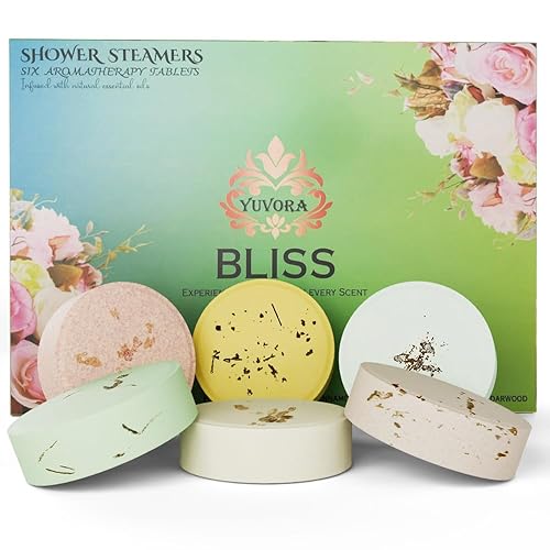 Yuvora Shower Steamers Gift Set - 6 Aromatherapy Shower Bombs with Essential Oils - Natural Spa Fizzies for Women & Men - Self-Care Kit… Beauty & Personal Care Yuvora