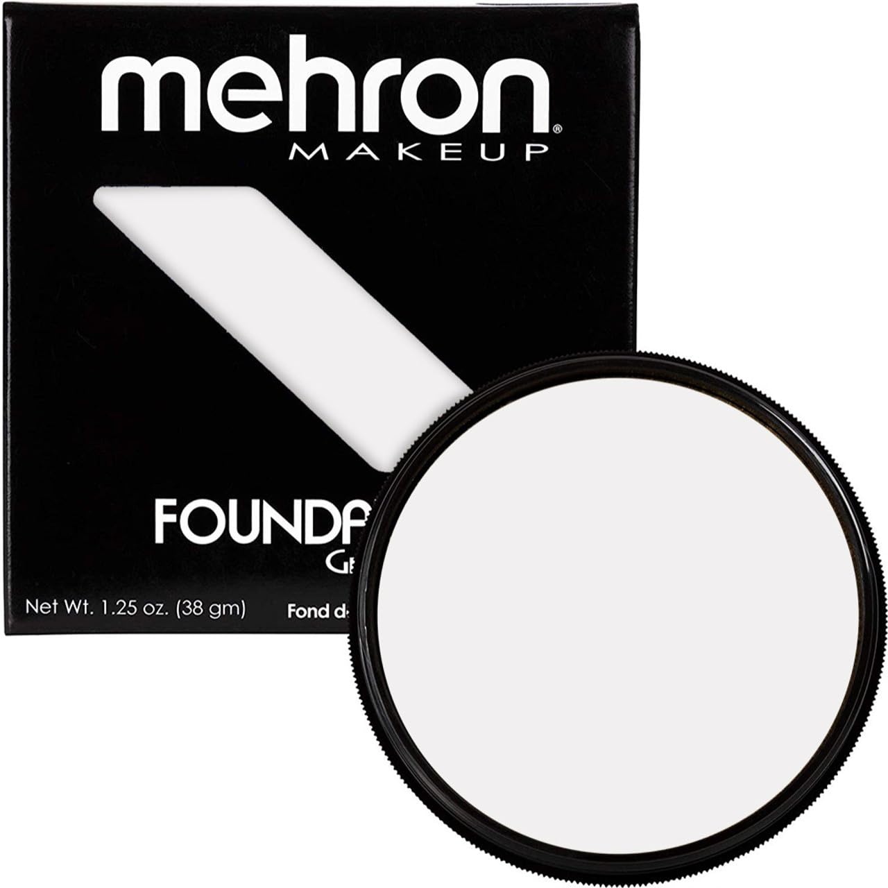 Mehron Makeup Foundation Greasepaint | Stage, Face Paint, Body Paint, Halloween Makeup 1.25 oz (38 g) (WHITE) Beauty & Personal Care Mehron