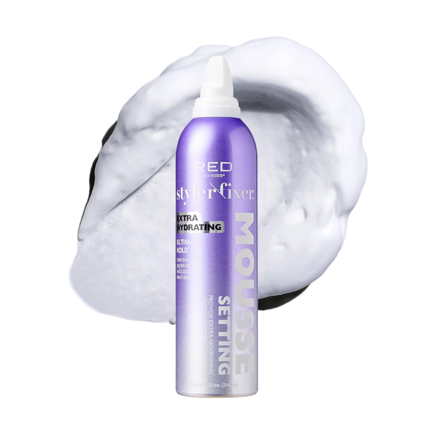 Red by Kiss Setting Mousse Braid Frizz Control, Curl Definition, Shine, Maximize Volume, Ultimate Hold, Long Lasting, Non Sticky Creamy Foam Style Beauty & Personal Care Red by Kiss