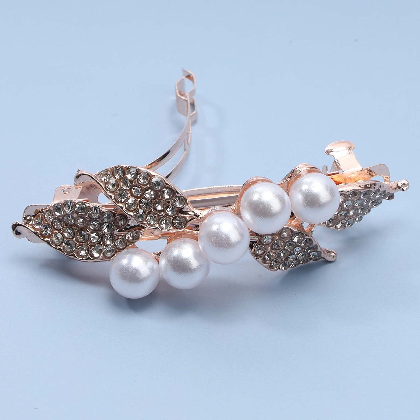 Yheakne Bridal Pearl Rhinestone Hair Clip Barrette Shining Headwear Crystal Hair Barrette Clip Wedding Headpieces Hair Accessories for Women and Girls Beauty & Personal Care Yheakne