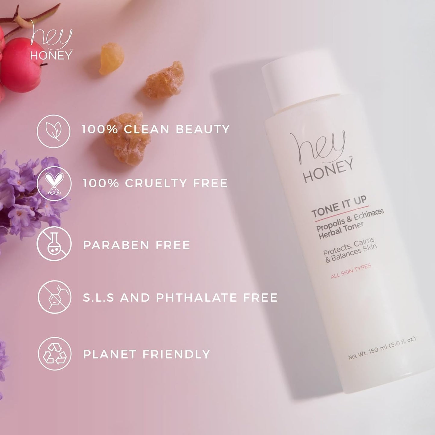 Hey Honey Tone It Up Facial Toner with Propolis Echinacea & Niacinamide | Soothes Skin Redness Hydrates & Restores Skin Barrier | Alcohol-Free Toner Beauty & Personal Care Hey Honey