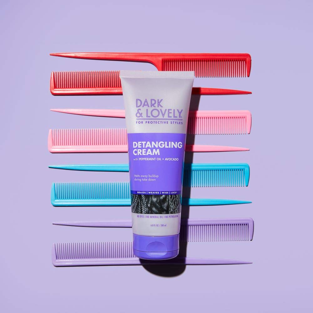 SoftSheen-Carson Dark&Lovely Detangling Cream, 6.8 Fl Oz - For Protective Styles, With Peppermint&Avocado Oil for Braids, Weaves, Wigs&Locs No Dyes Beauty & Personal Care SoftSheen