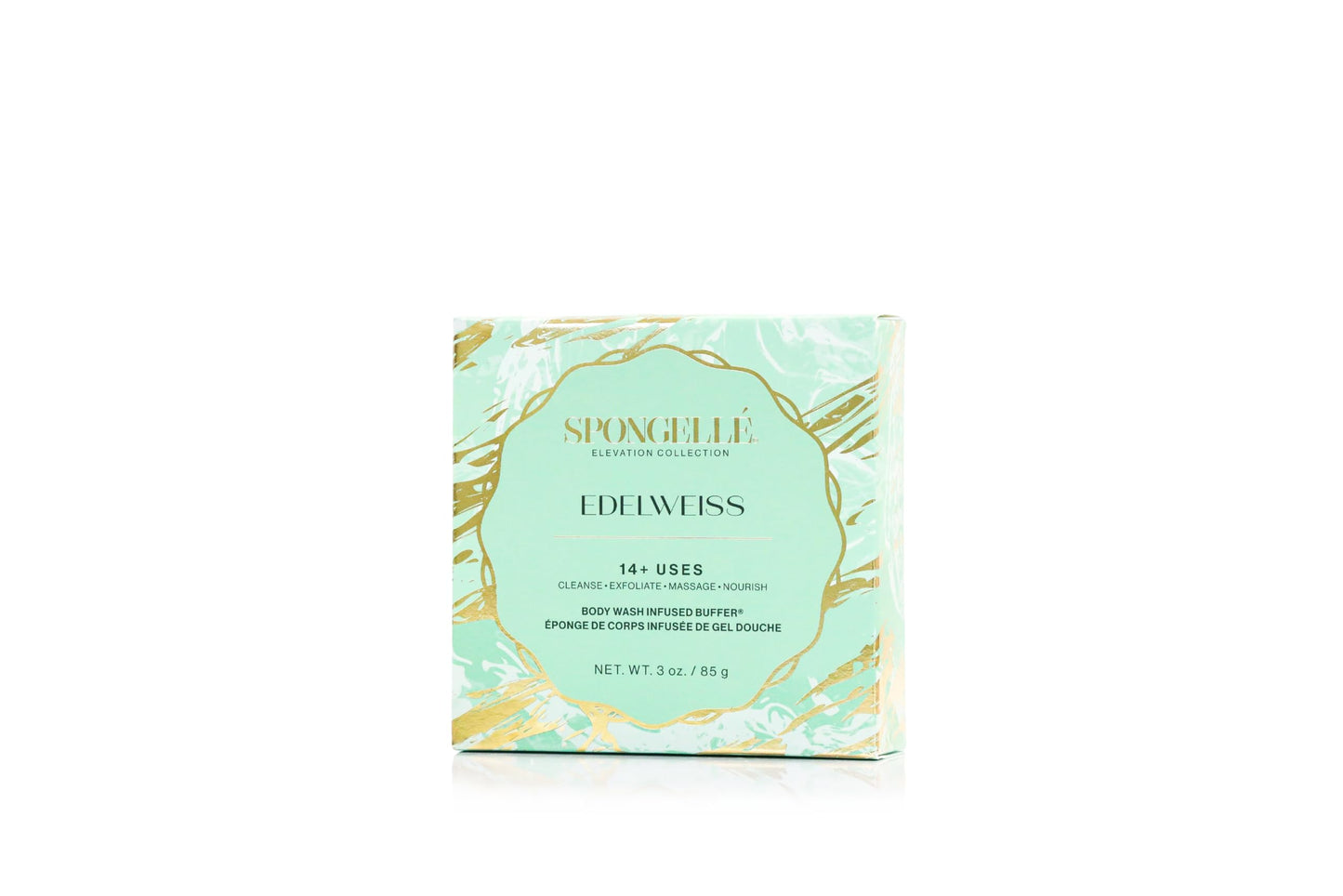 Spongelle Edelweiss Elevation Body Buffer | Bath & Shower Loofah for Women | Cleanse, Exfoliate, and Nourish in one Easy Step | Cruelty-Free, Vegan Beauty & Personal Care SPONGELLÉ