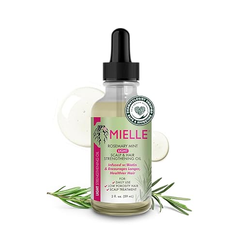 Mielle Organics Rosemary & Mint Light Hair Oil, Split Ends & Dry Scalp Treatment - Infused with Biotin & Essential Oils for Strengthening, Soothing Beauty & Personal Care Mielle Organics
