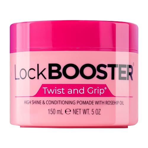 Style Factor Lock BOOSTER Twist & Grip Braid Gel (5 Oz.) with Rosehip Oil - Strong Hold, Flake-Free, Frizz-Free Hair Braiding Gel for Defined Beauty & Personal Care Style Factor