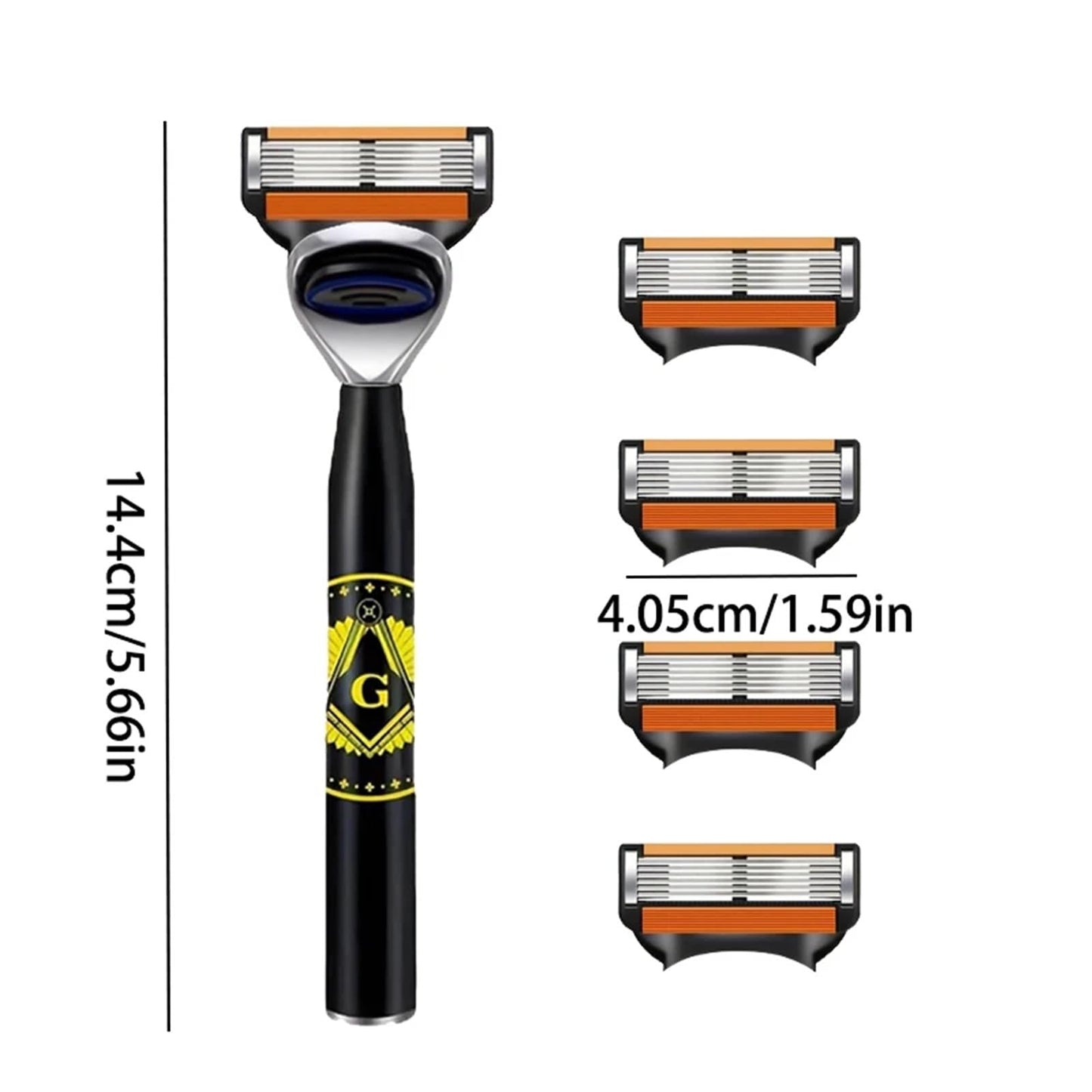 Six-blade Safety Razor-Smooth Shaving Experience, Premium Metal Handle, Easy Blade Replacement, Ideal For Wet Shaving And Sensitive Skin(0 holder 12 Beauty and Personal Care ZWBXPVHE