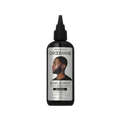 RED Pro GROOMANE Beard & Lineup Color Enhancement for Airbrush, Natural Semi-Permanent Barber Beard Dye, Long-Lasting Gray Coverage, Men Hairline Beauty & Personal Care RED Pro