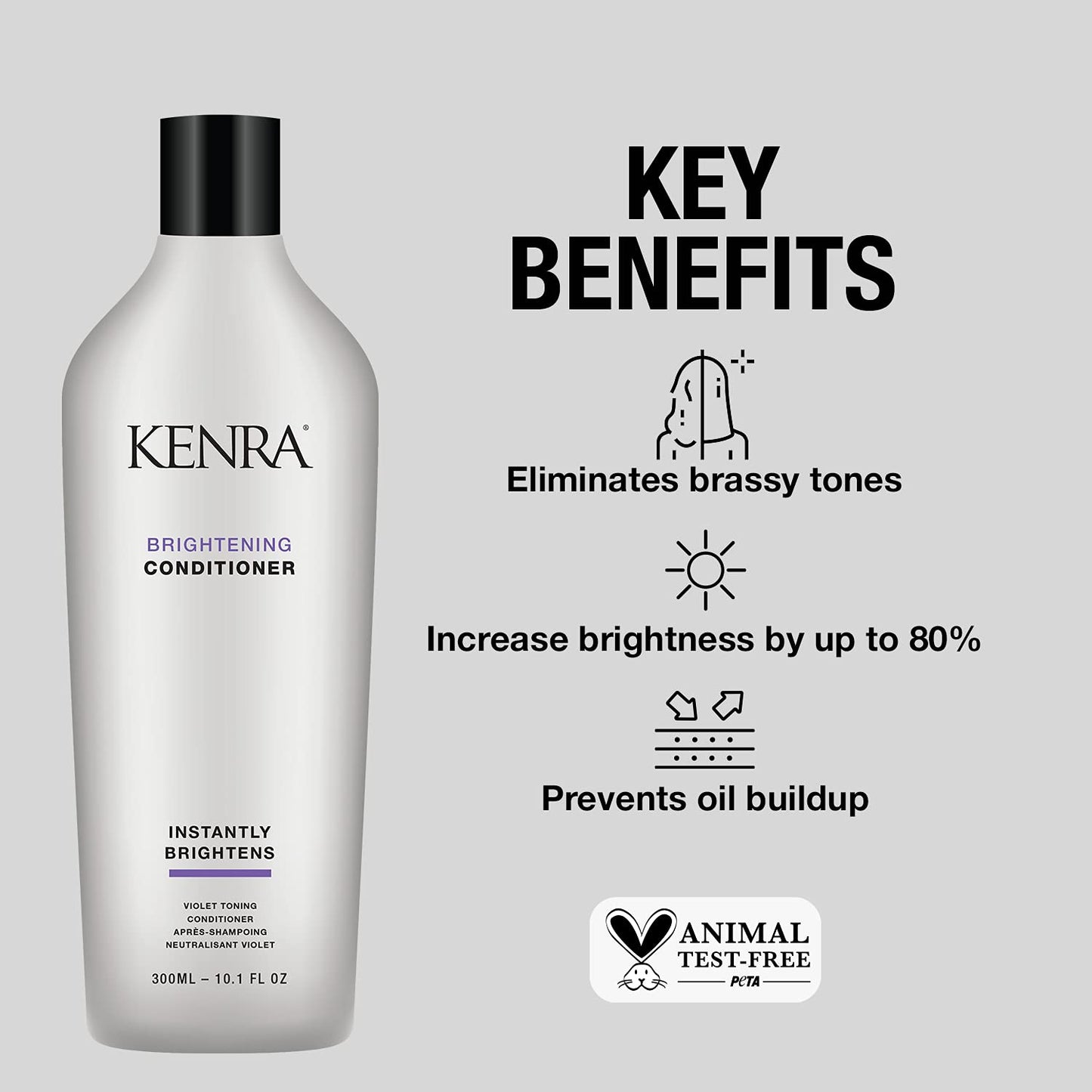Kenra Professional Brightening Conditioner | Eliminates Brassy Tones | Purple/Violet Conditioner for Blondes, Grays, Brunettes & all Hair Types| 33.8 Beauty & Personal Care Kenra