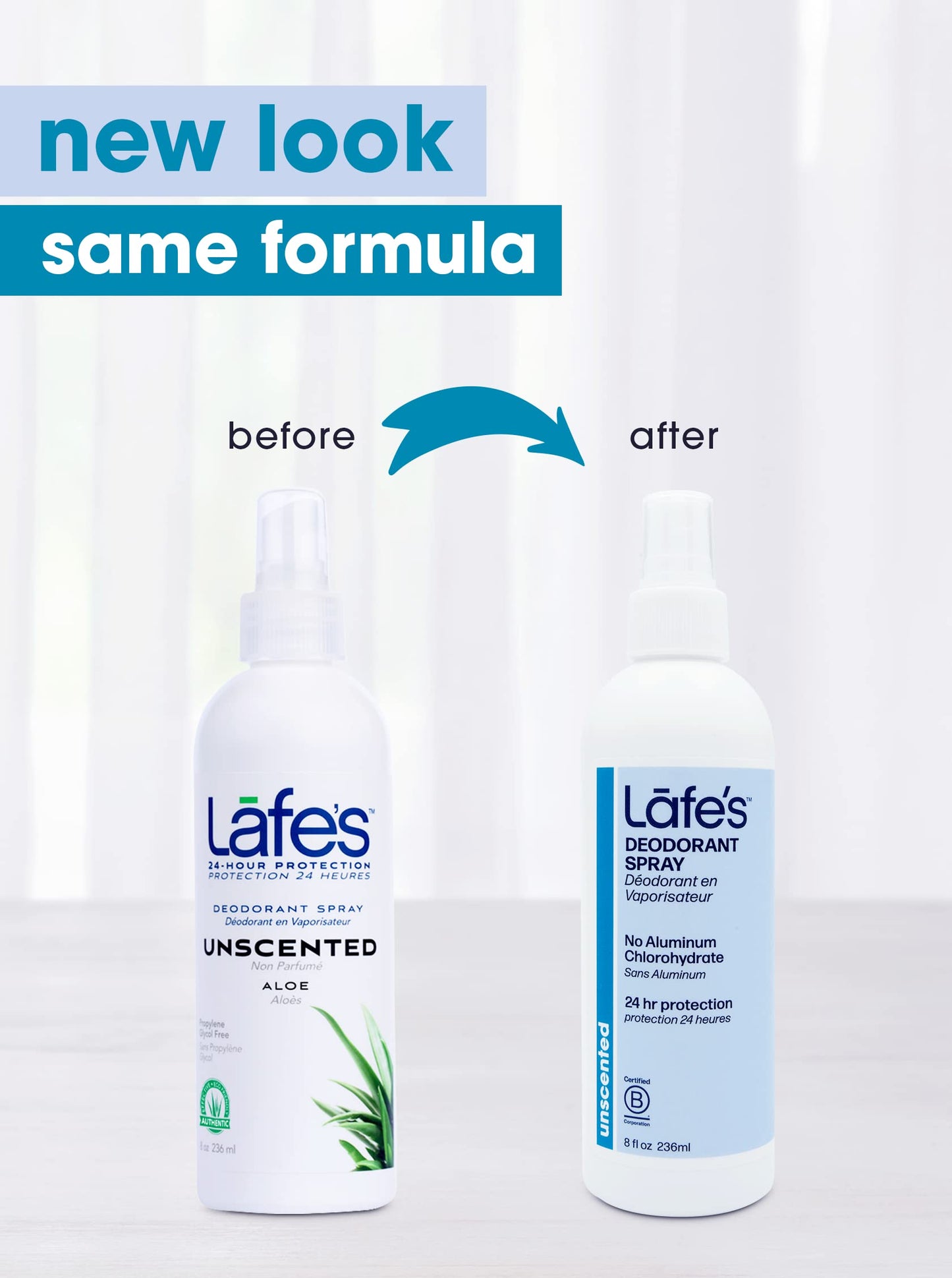 Lafe's Natural Deodorant - Unscented Aluminum Free Natural Deodorant Spray - Vegan & Baking Soda Free - 6 Pack (8 oz each) Beauty and Personal Care Lafe's