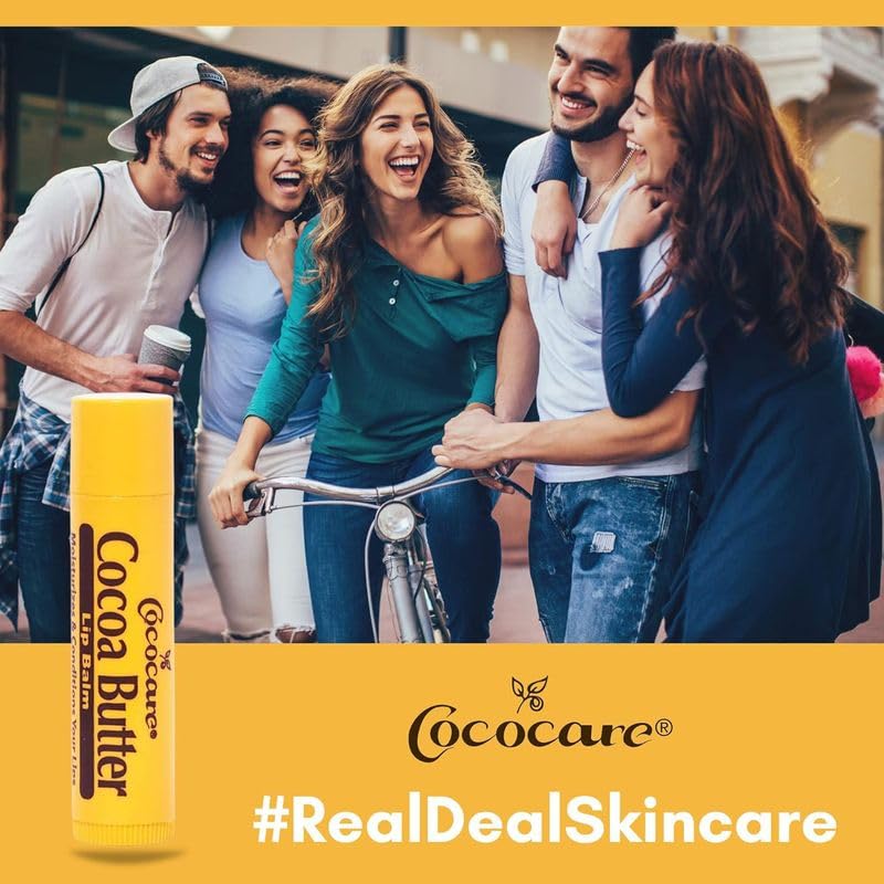 Cococare Cocoa Butter Lip Balm - The Little Yellow Stick - Conditions & Protects Lips with Hydrating Formula - Light Scent of Cocoa Butter - 0.15oz Beauty & Personal Care COCOCARE