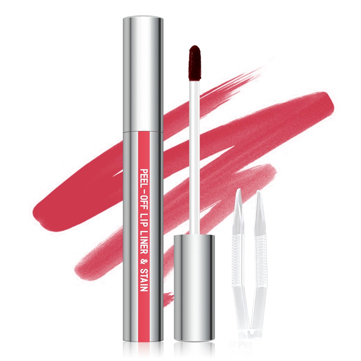 Cilrofelr Peel Off Lip Liner Stain, Long Wear Tattoo Lip Liner with Tweezer, Peel Off Lip Stain with Matte Finish, Long Lasting, Waterproof Beauty and Personal Care Cilrofelr