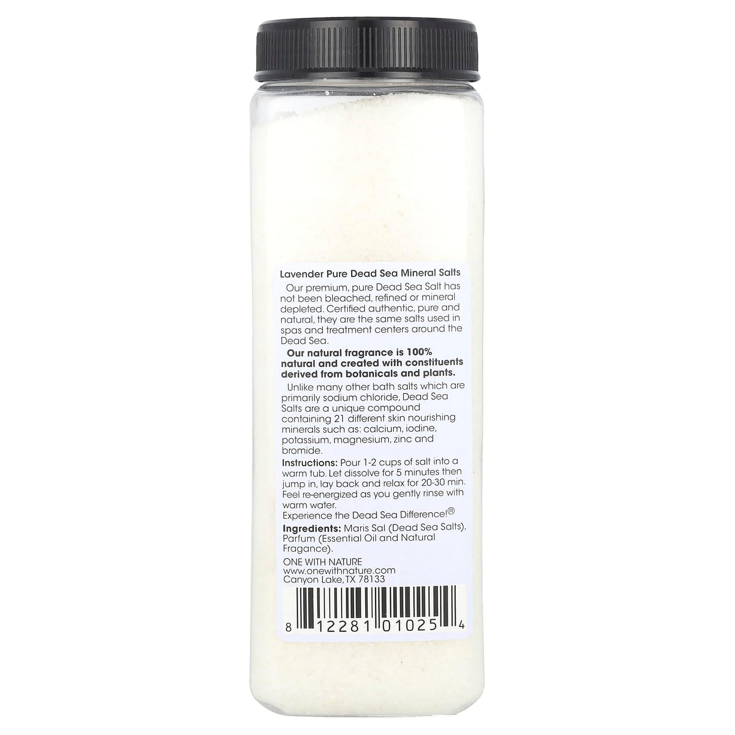 One With Nature Bath Salt Relax Lavender, 32 oz Beauty and Personal Care One With Nature