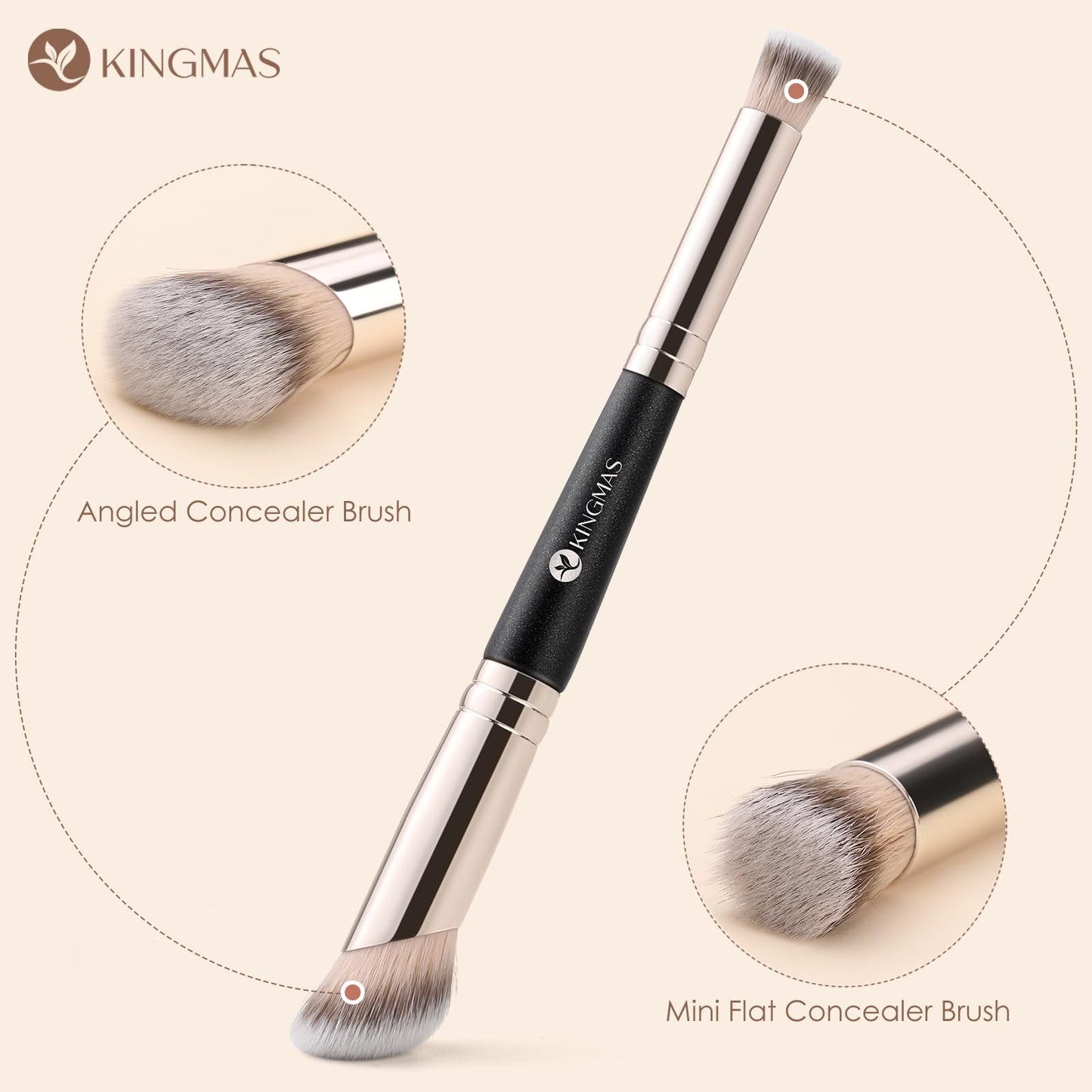 KINGMAS Foundation Concealer Brushes, 2PCS Premium Makeup Brush Set Beauty and Personal Care KINGMAS