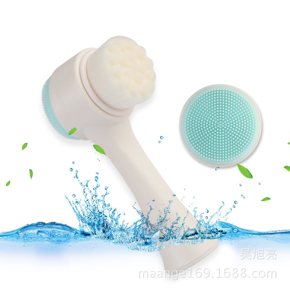 2 in 1 Face Brush - Double Sided Facial Cleansing Brush with Silicone Cleansing Side and Soft Bristles for Washing, Exfoliating and Massaging Your Beauty & Personal Care Semilyn