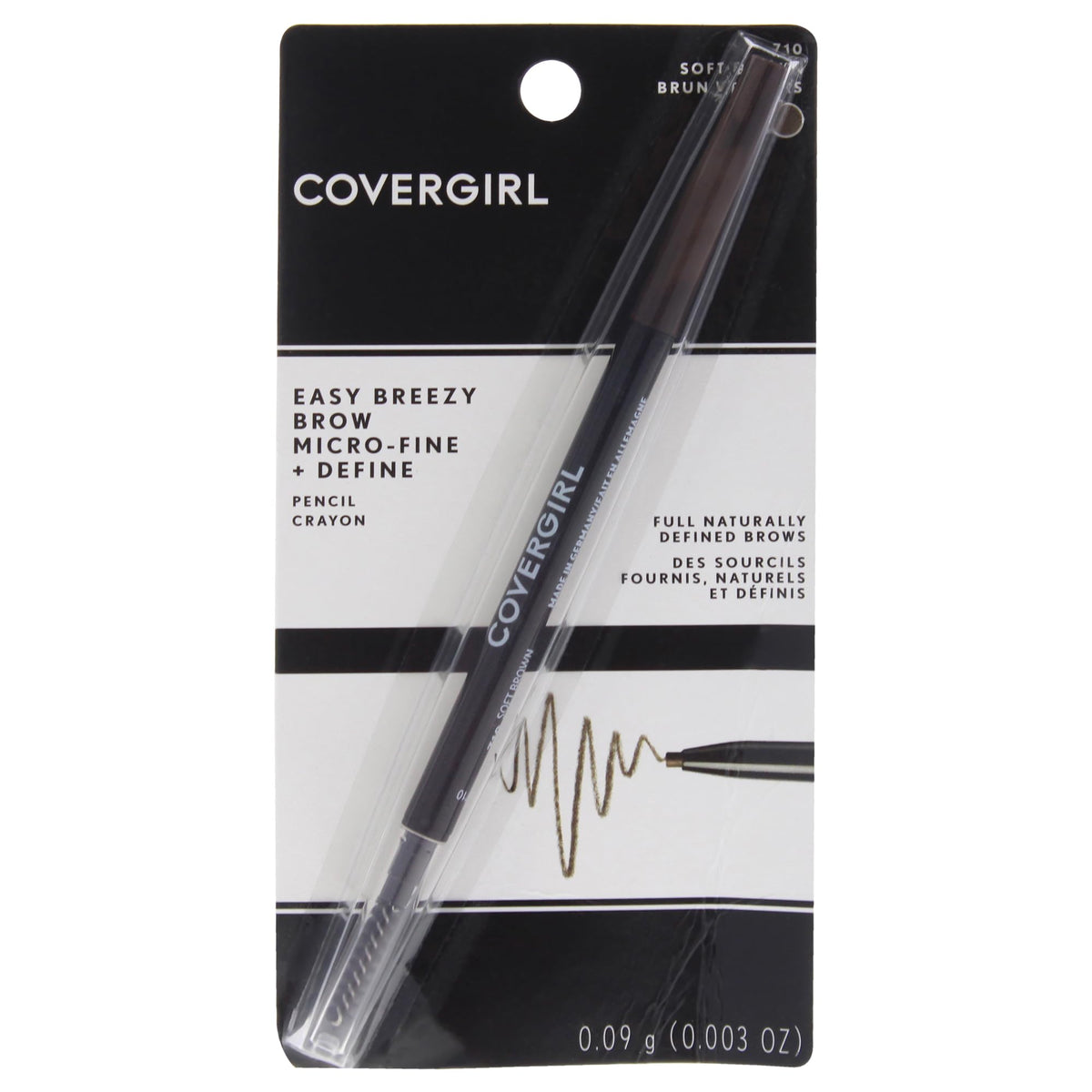 COVERGIRL Easy Breezy Brow Micro-Fine and Define Pencil, Soft Brown, 0.03 Pound , Brown Eyebrow Pencil, No Sharpening Needed, Built in Spoolie, Safe… Beauty & Personal Care COVERGIRL