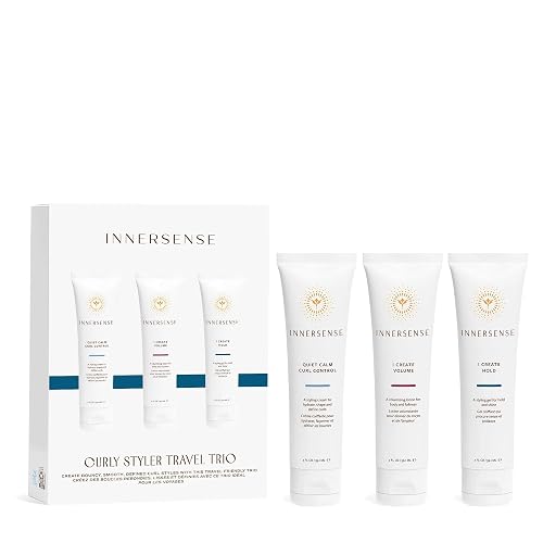 INNERSENSE Organic Beauty - Curly Styler Travel Trio | Non-Toxic, Cruelty-Free Haircare (I Create Hold, I Create Volume, Quiet Calm Curl Control) Beauty & Personal Care INNERSENSE