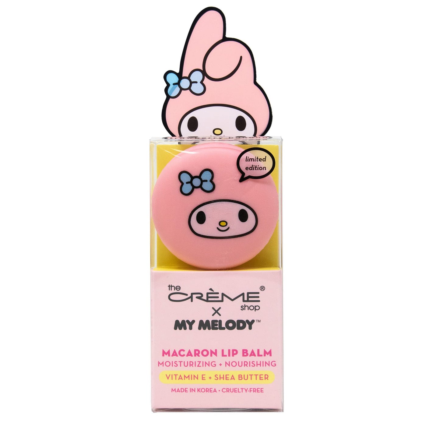 The Crème Shop x My Melody Macaron Lip Balm - Strawberry Banana Beauty & Personal Care The Crème Shop