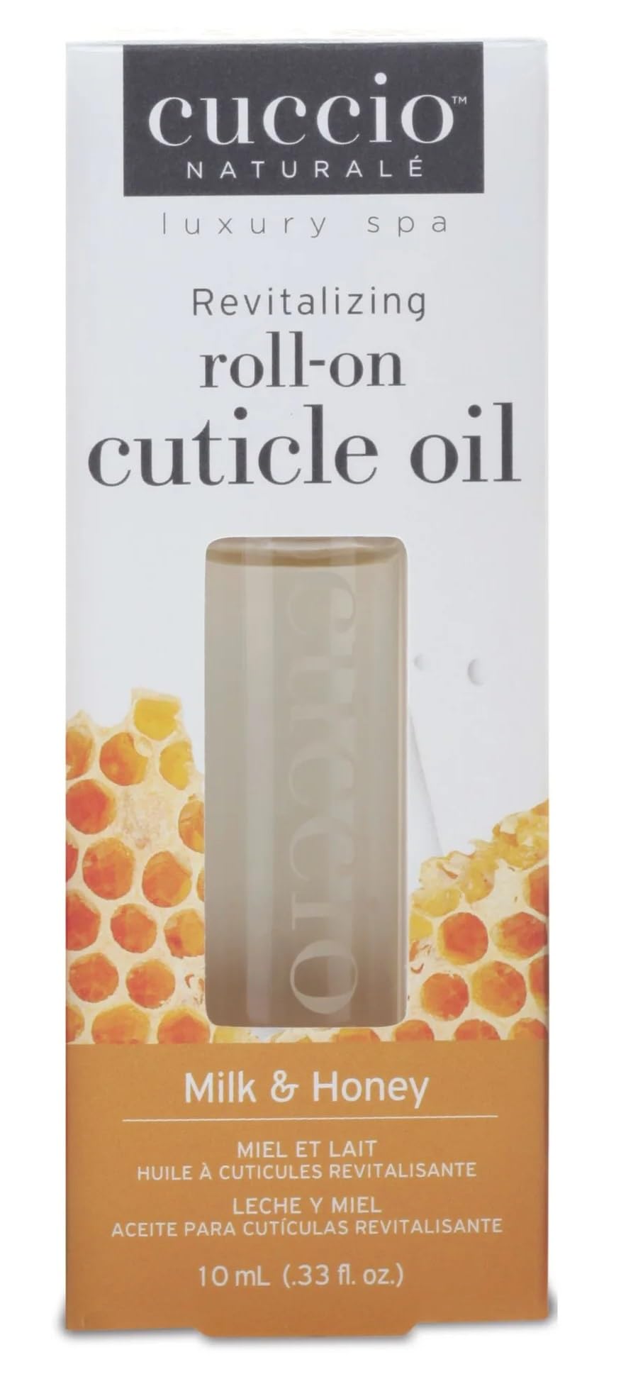 Cuccio Naturale Revitalizing Roll-On Cuticle Oil - Milk & Honey - 10ml - Nourishing and Hydrating Treatment for Healthier Nails & Cuticles Beauty & Personal Care Cuccio