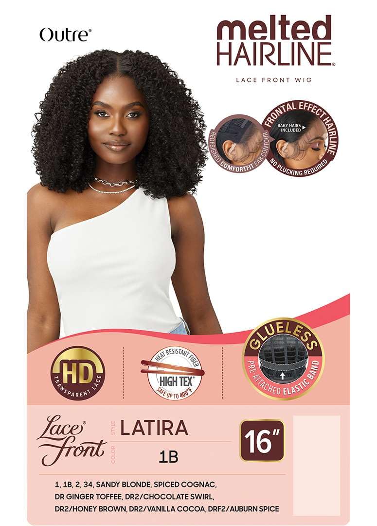 Outre Lace Front Wig - Melted Hairline - Latira (JET BLACK 1)