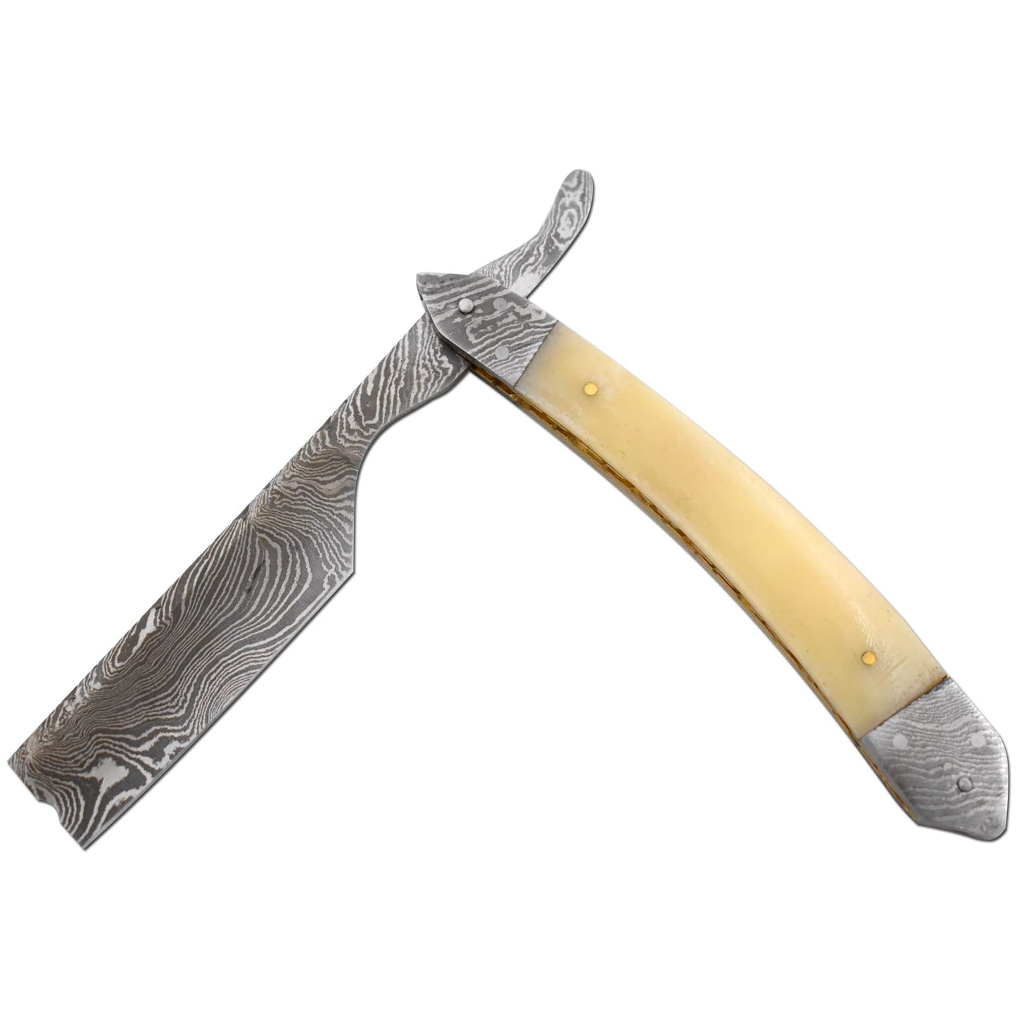 Old Ram Straight Razor - Straight Edge-Razor Sharp High Hardness Real Damascus Steel Cutthroat Straight Edge-Blade - Barber Razor (332) Beauty and Personal Care Old Ram