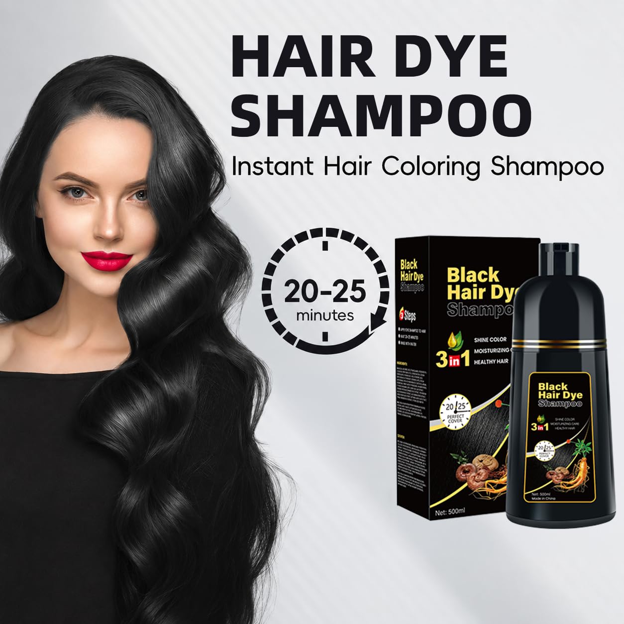 cosmpro Black Hair Dye Shampoofor Gray Hair Coverage, Hair Color Shampoo for Women & Men Beauty and Personal Care cosmpro