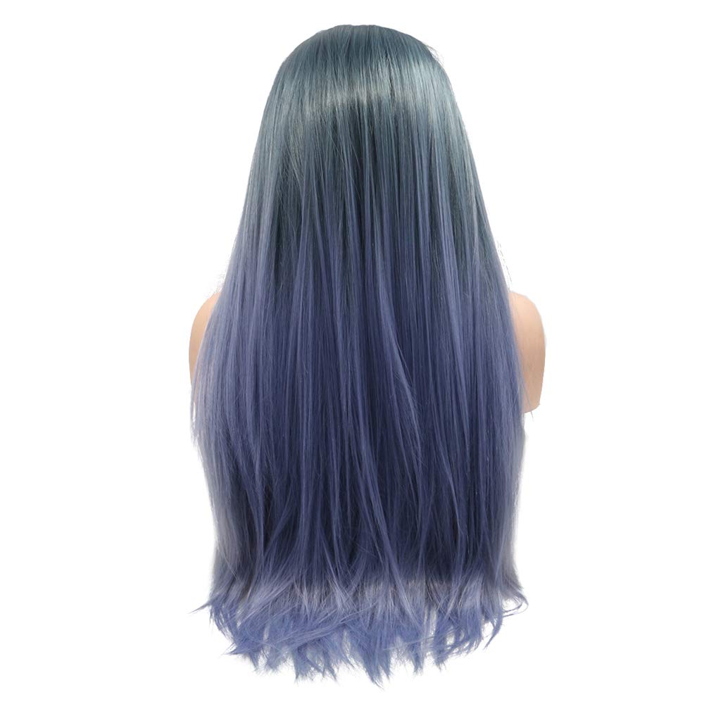 variouswig All kinds of wigs Natural Hair Color Character witch Wig Heat Resistant Fiber Synthetic Wig Ideal for Women for All Occasions (Mixed blue