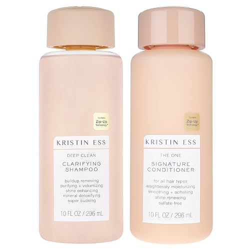 Kristin Ess Deep Clean Clarifying Shampoo and Conditioner Set for Oily & Dry Damaged Hair & Build Up - Moisturizes, Smooths, Detangles + Softens Hair Beauty & Personal Care Kristin Ess