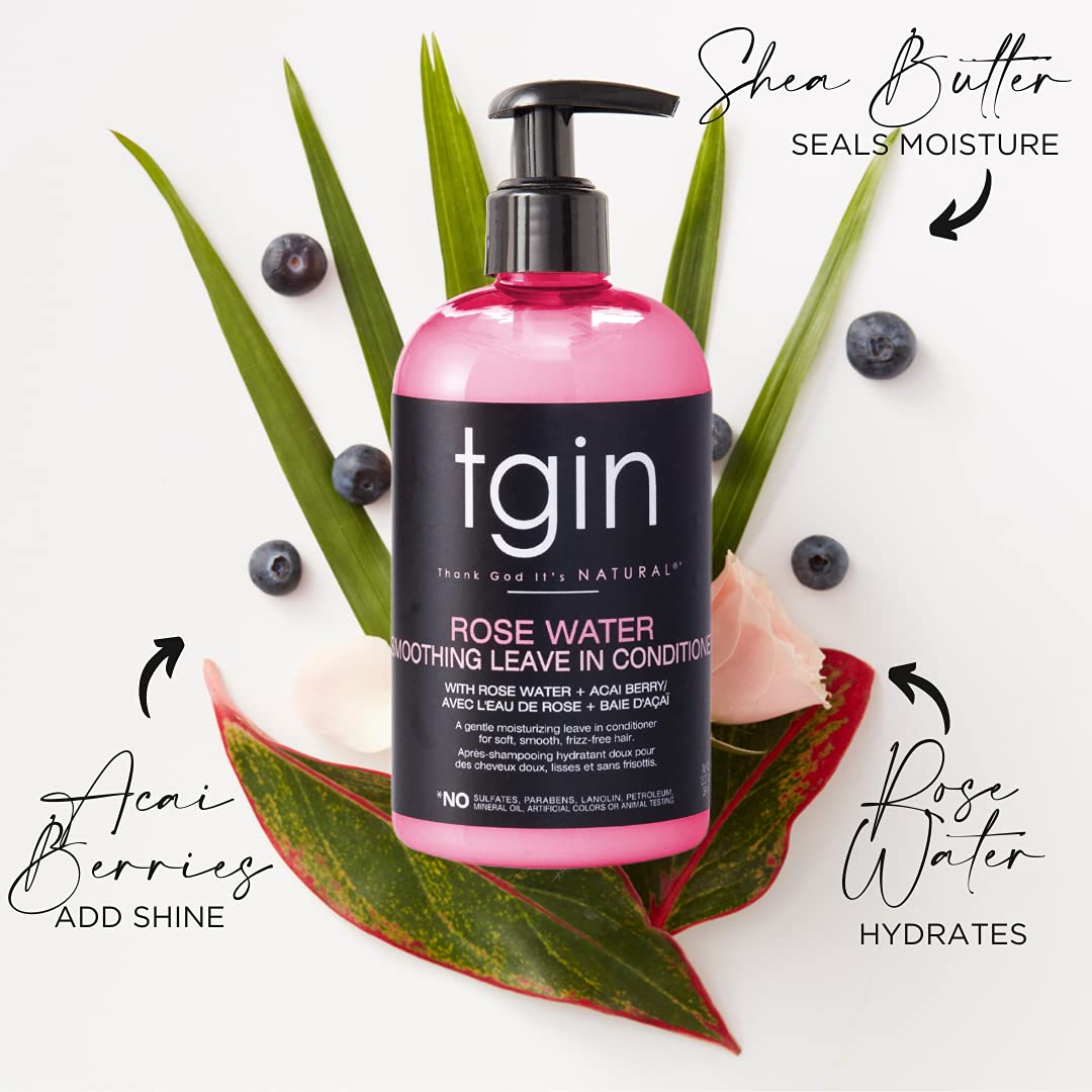 tgin The Styling Package: Rose Water Leave In Conditioner, Defining Gel and Mousse - Gift Set - Curls - Color safe - Wavy - Detangle - Low Porosity Beauty & Personal Care Thank God It's Natural